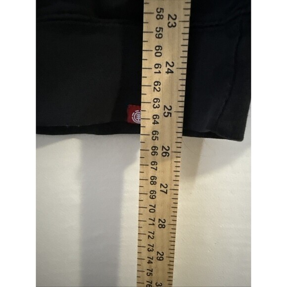 Element Sweater Adult Small Black Pullover Hooded Spell Out Casual Cotton Mens - Picture 6 of 7